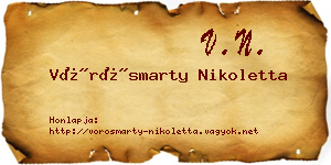 Vörösmarty Nikoletta névjegykártya