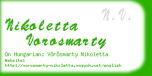 nikoletta vorosmarty business card